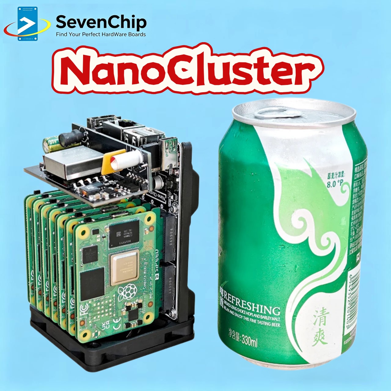 Deskpi Super6C - 시피드 나노클러스터 7x CM4/CM5 노드 미니