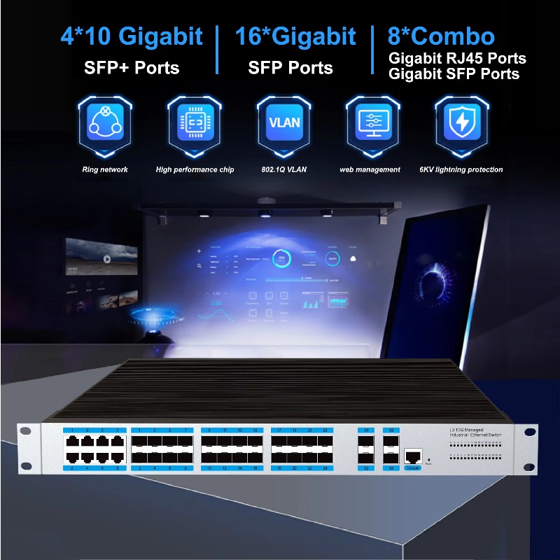 24개 SFP 포트 산업용 관리형 이더넷 스위치, 8개 - Sfp+ 10G Managed Switch 8 Port 리뷰 및 가격