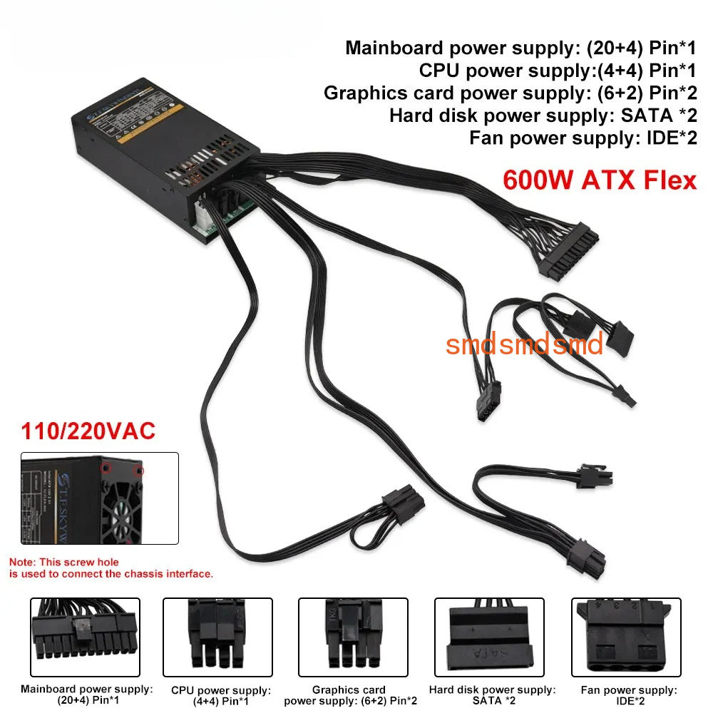 600W 모듈형 파워 서플라이 소형 1U 컴퓨터 PSU - Atx Power Supply 1U Flex 500W 리뷰 및 가격