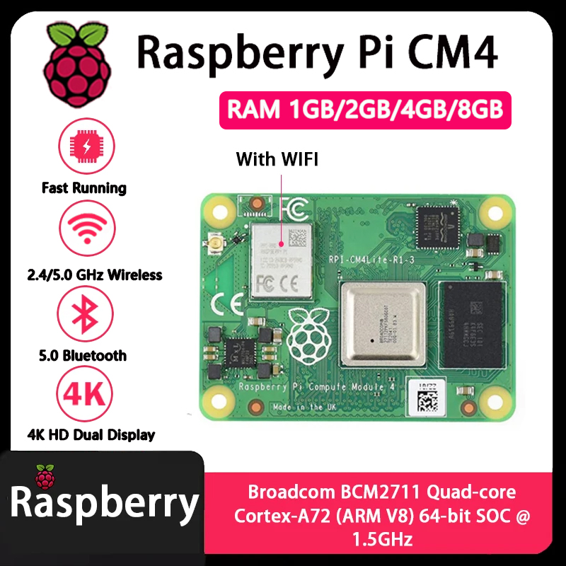 라즈베리 파이 CM4 1GB/2GB/4GB/8GB RA - Raspberry Pi Cm4 8Gb Ram 32Gb Emmc Wifi 리뷰 및 가격