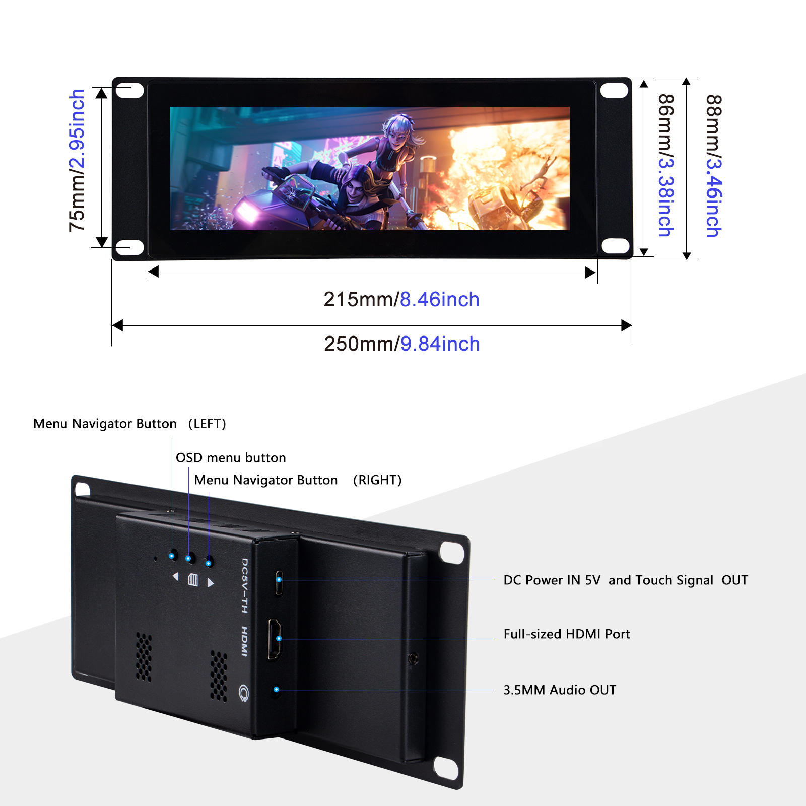 DeskPi 7.84인치 터치스크린 1280X400 T - Deskpi Super6C 리뷰 및 가격