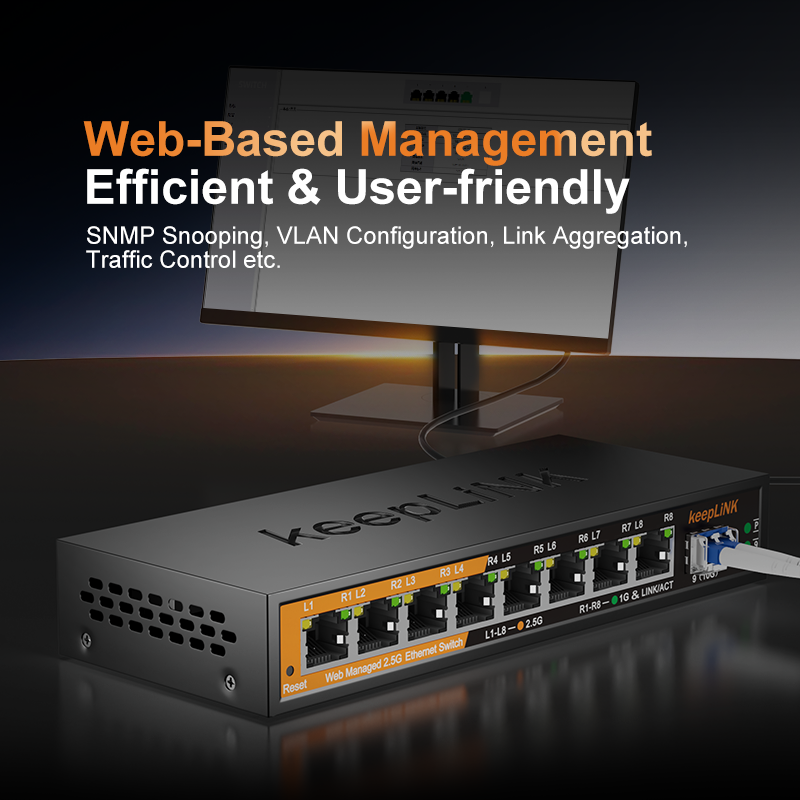 KeepLiNK KP-9000-9XHML-X 2.5Gb - Sfp+ 10G Managed Switch 8 Port 리뷰 및 가격