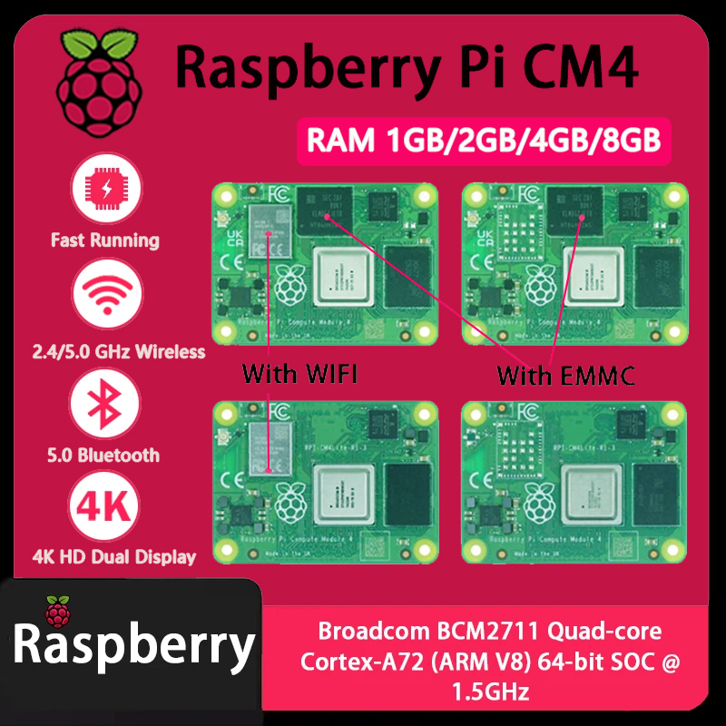 Raspberry Pi CM4 1GB/2GB/4GB/8 - Raspberry Pi Cm4 8Gb Ram 32Gb Emmc Wifi 리뷰 및 가격