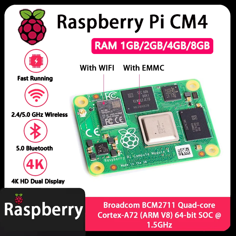 Raspberry Pi CM4 1GB/2GB/4GB/8 - Raspberry Pi Cm4 8Gb Ram 32Gb Emmc Wifi 리뷰 및 가격