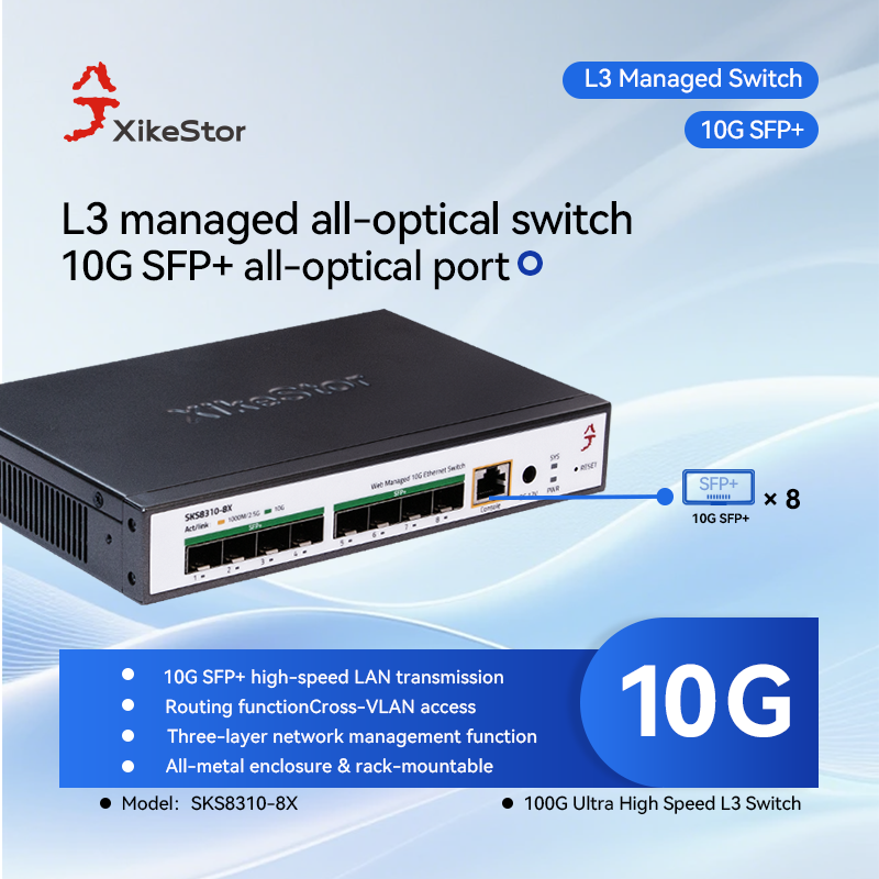 XikeStor 3레이어 관리형 풀 10G 스위치, 비 - Sfp+ 10G Managed Switch 8 Port 리뷰 및 가격